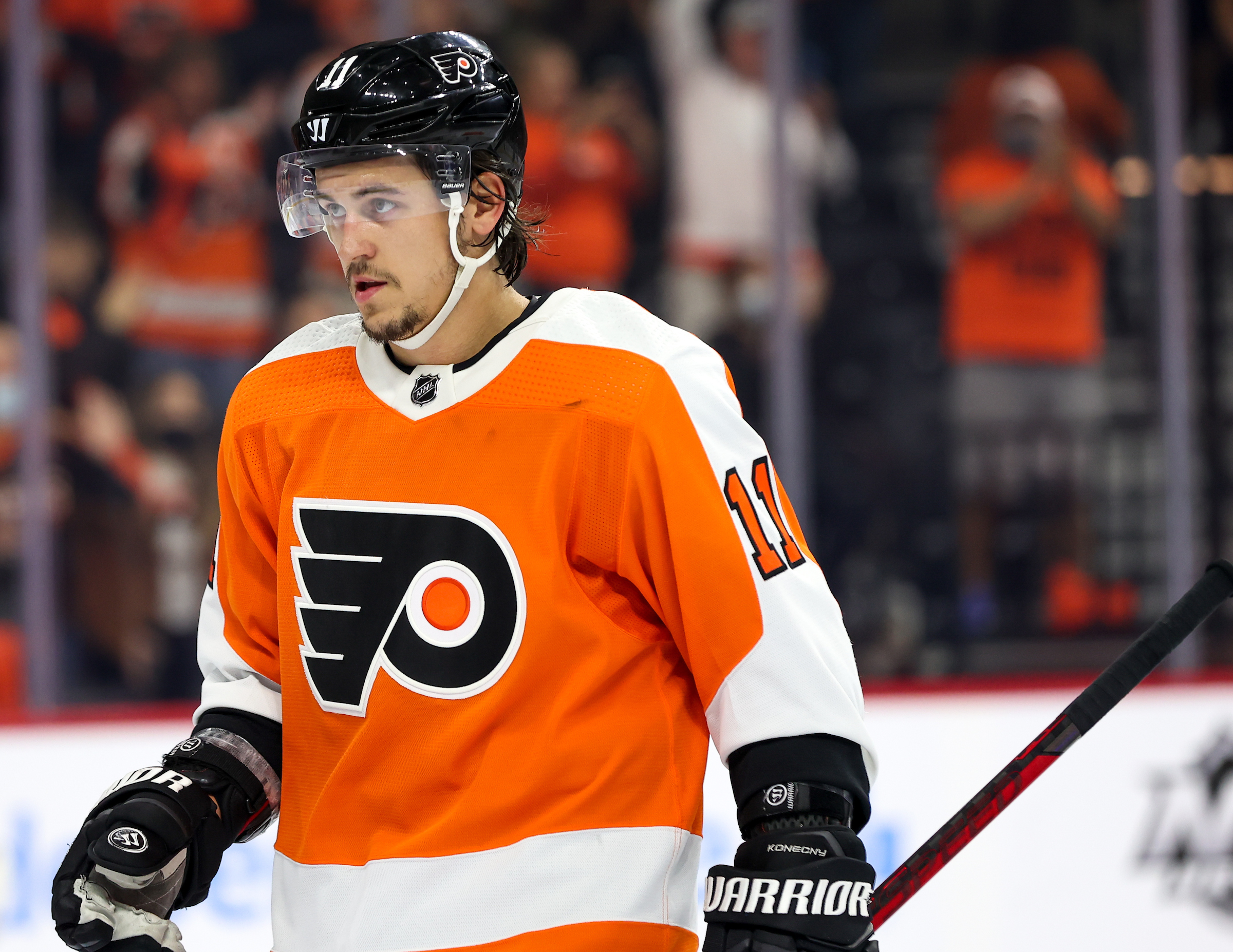 Concussion to sideline Travis Konecny indefinitely